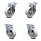 Service Caster 5 Inch Semi Steel Wheel Swivel Top Plate Caster Set with 2 Brakes SCC SCC-20S515-SSR-2-TLB-2 - alternate 1